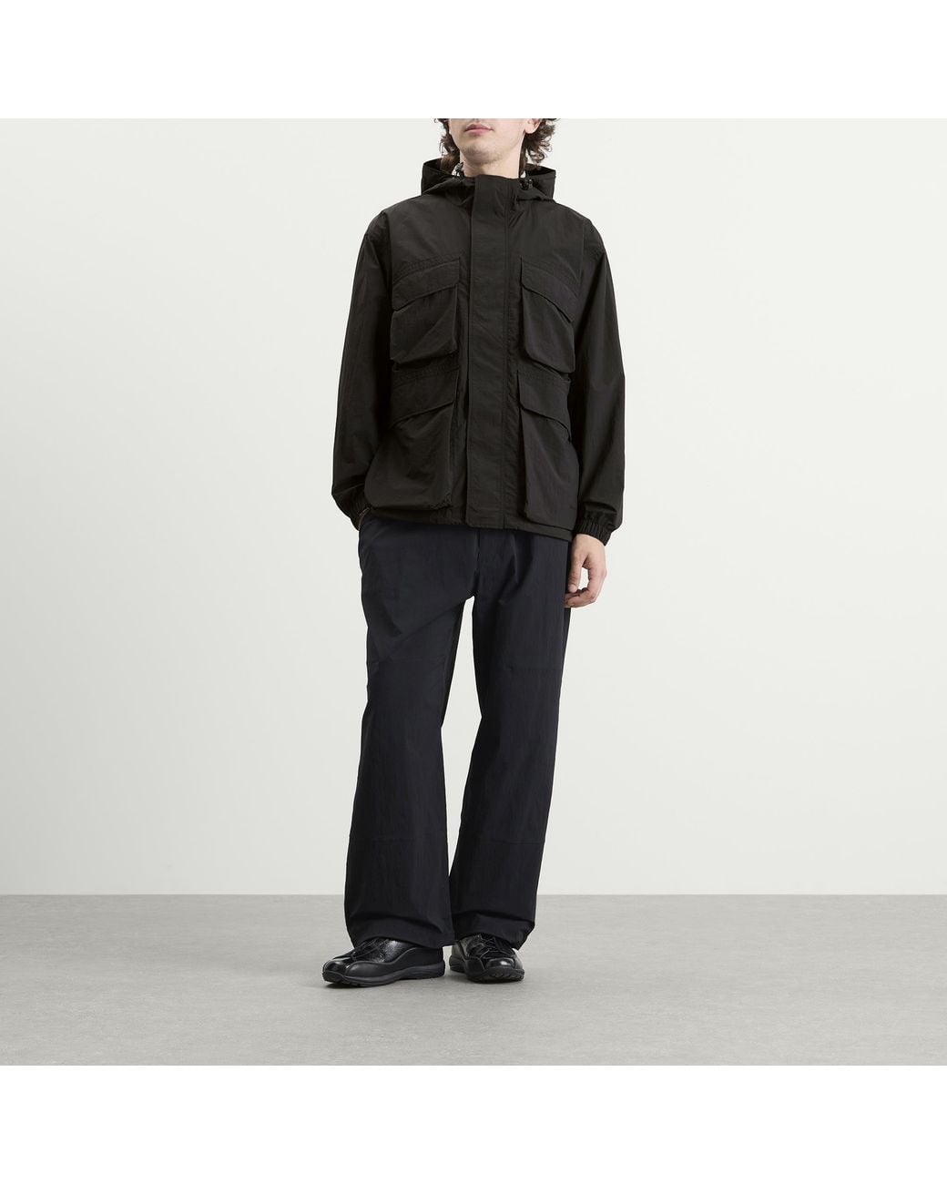 Snow Peak Black Nylon Double Rip Jacket for men