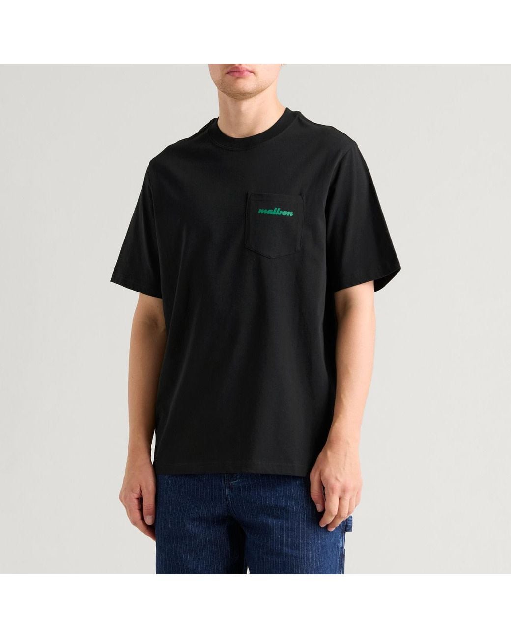 Malbon Black Vista Repair T-Shirt for men