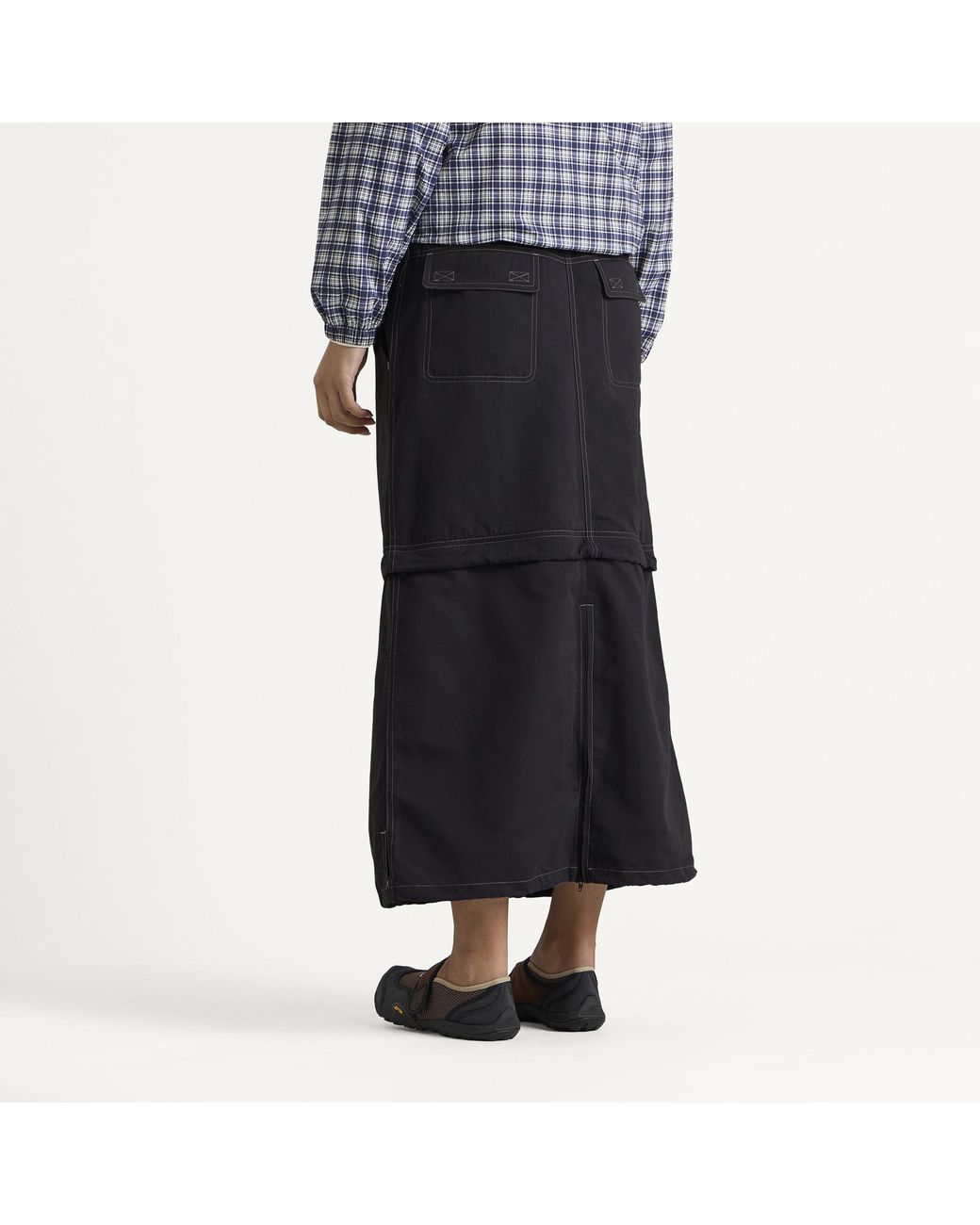 Gramicci Black Zip Off Midi Skirt