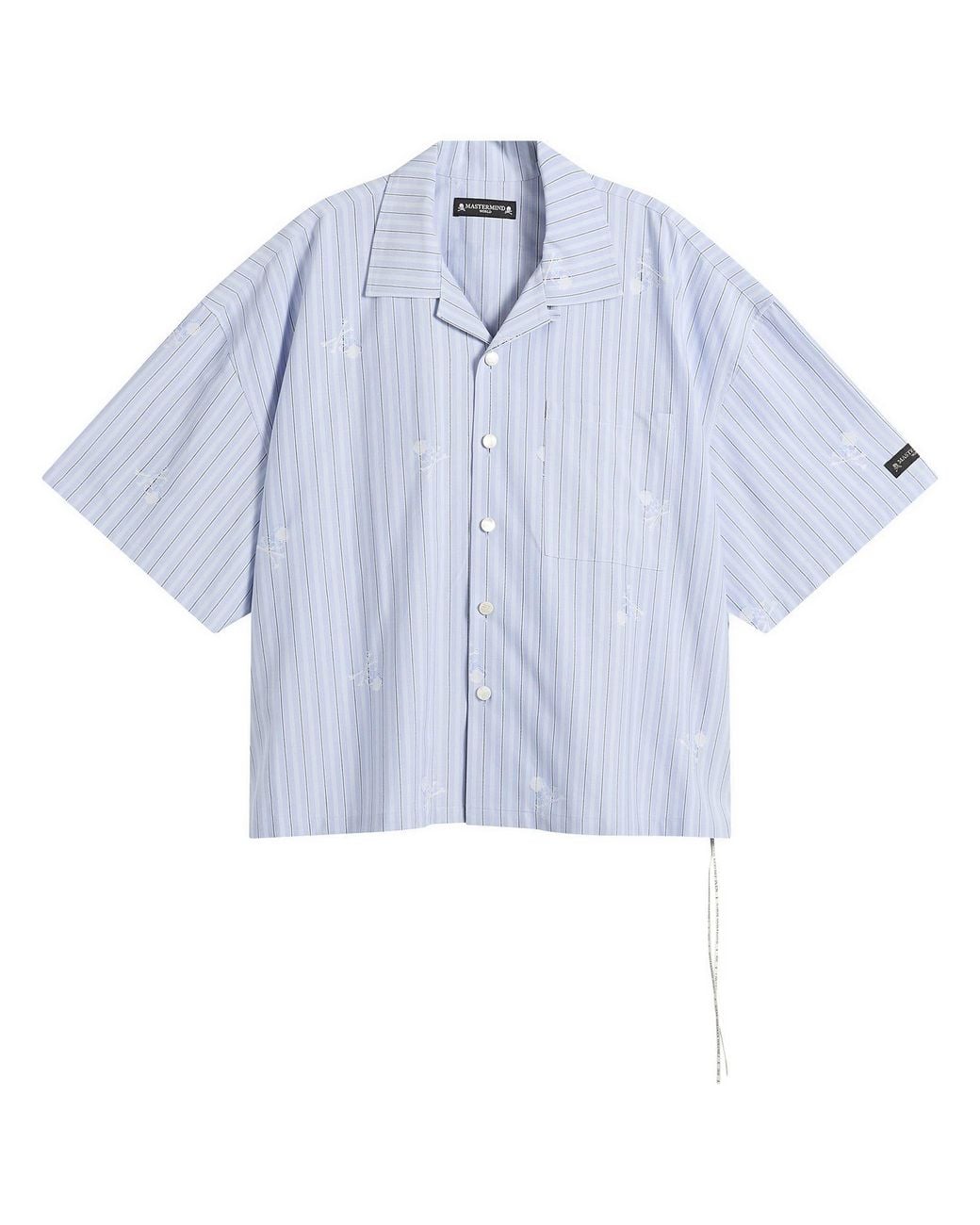 MASTERMIND WORLD Blue Loose Fit Multi Stripe Shirt for men