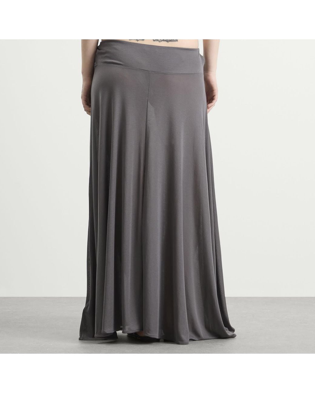 St. Agni Gray Fluid Jersey Skirt