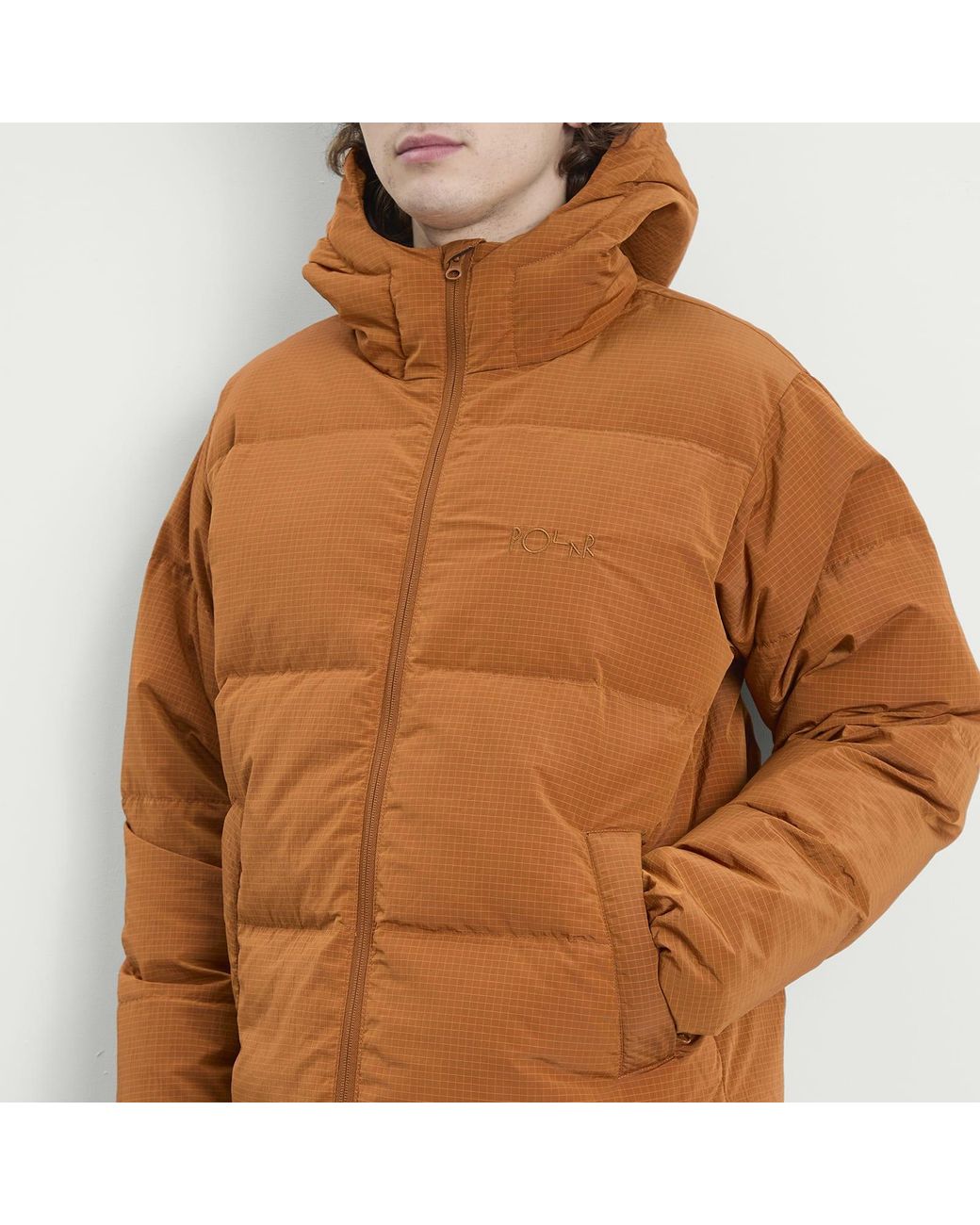 POLAR SKATE Brown Soft Puffer Jacket for men