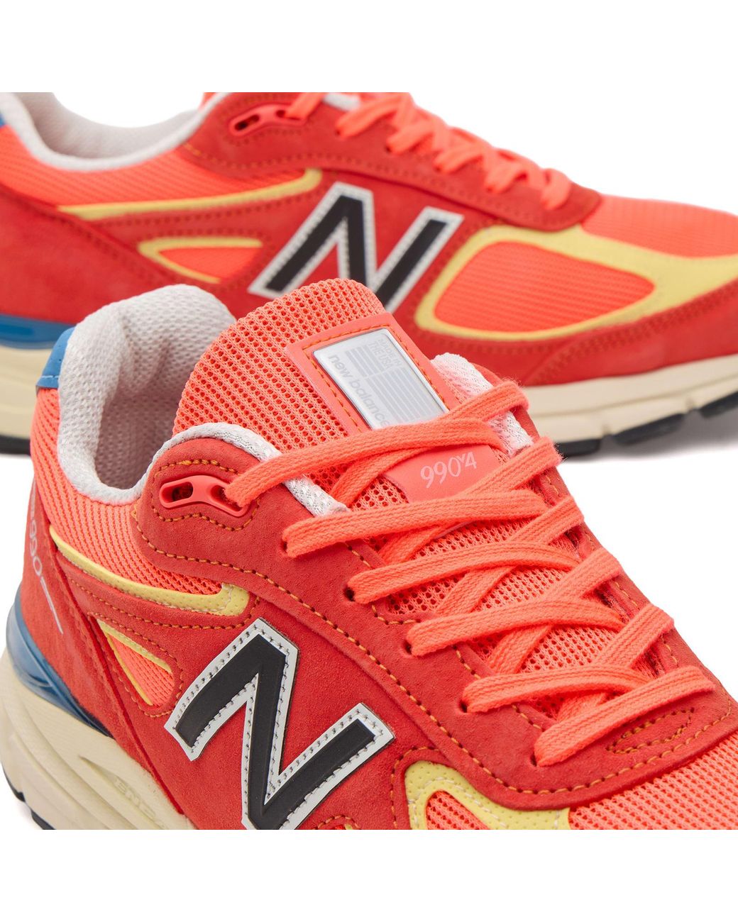 New Balance Red 990V4 Sneaker