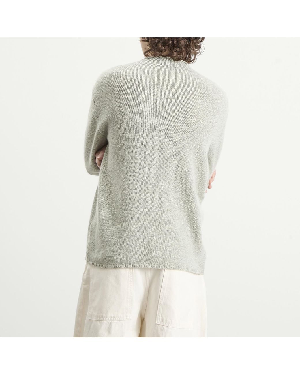 AURALEE Cashmere Silk Melange Knit Jumper in Gray for Men | Lyst