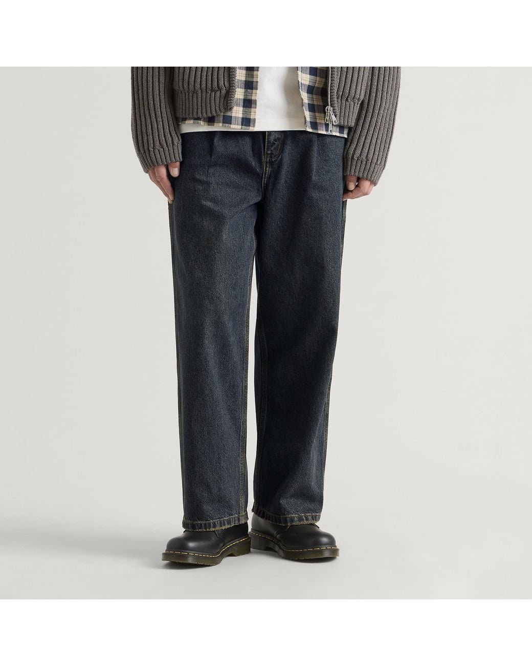 Larriet Blue Frederick Pleated Denim Jeans for men