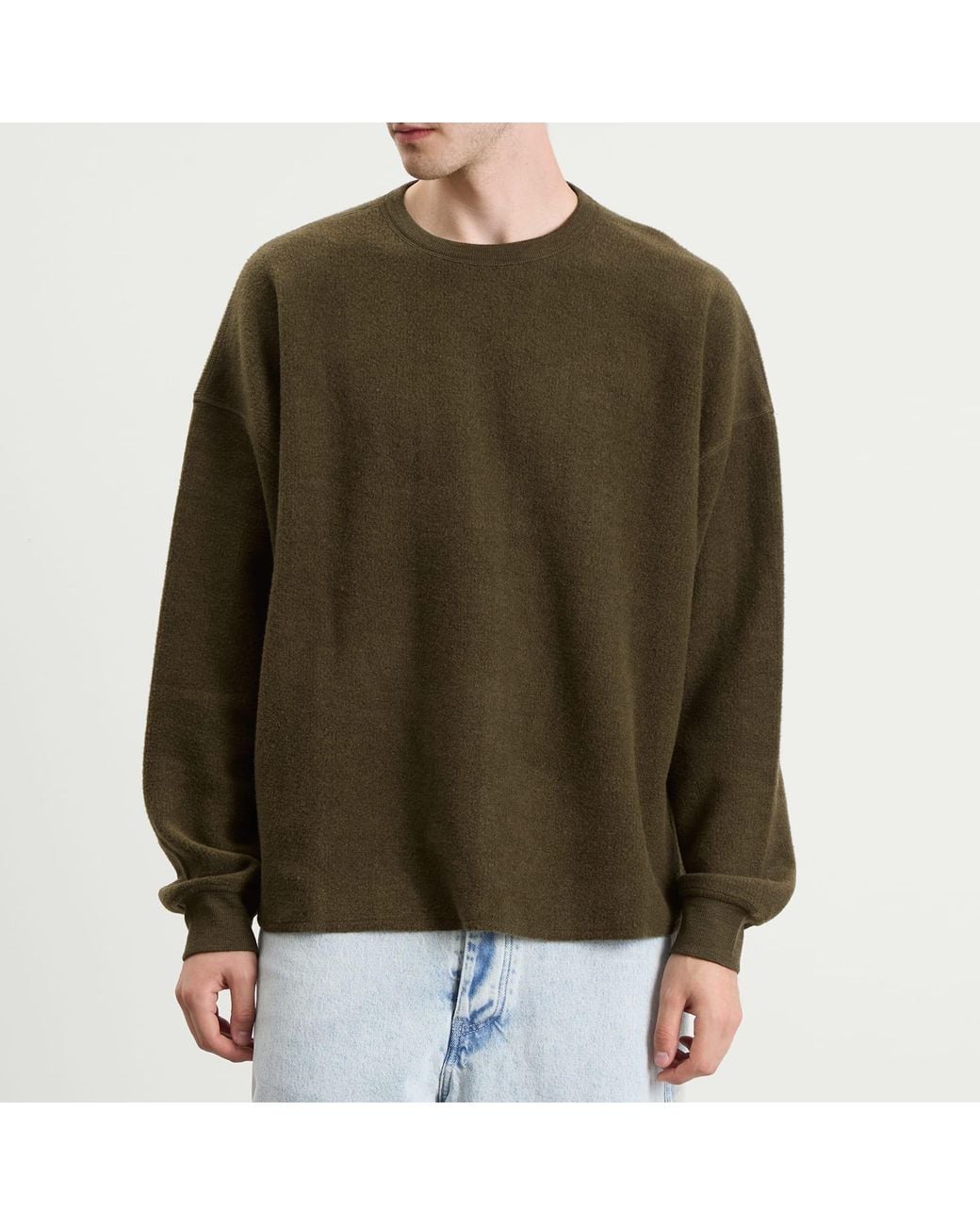 YMC Green Studio Wool Blend Sweatshirt for men