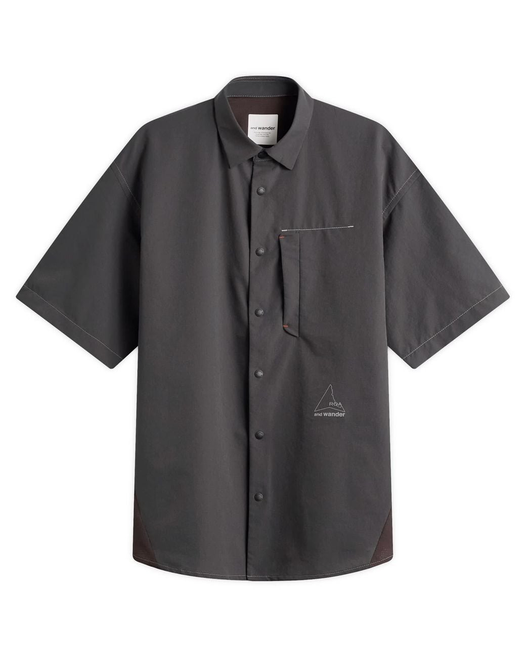 And Wander Black X Roa Breathable Shirt for men