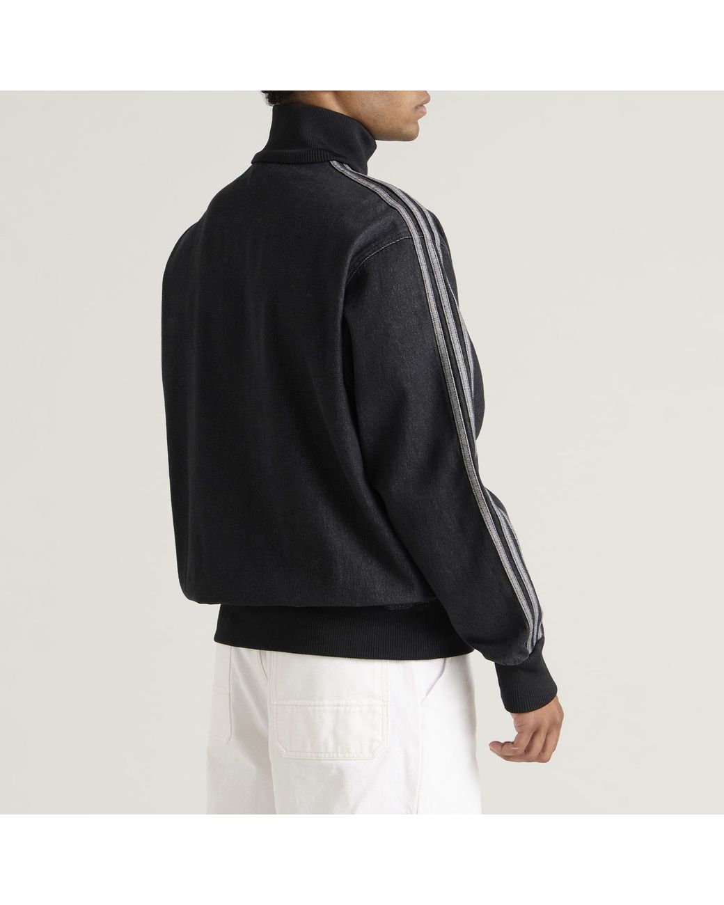 Adidas Black Denim Firebird Track Top for men