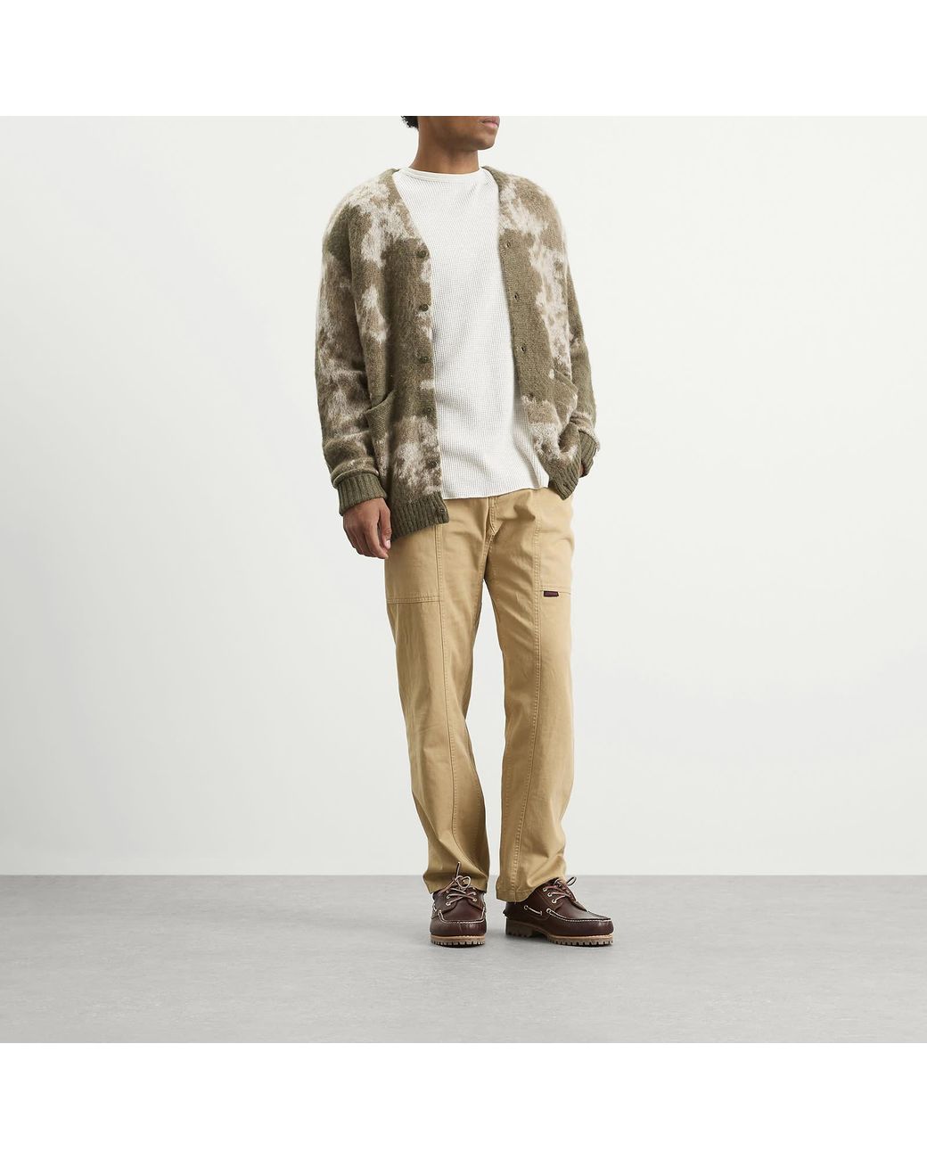 Manastash Gray Blurry Jaquard Cardigan for men