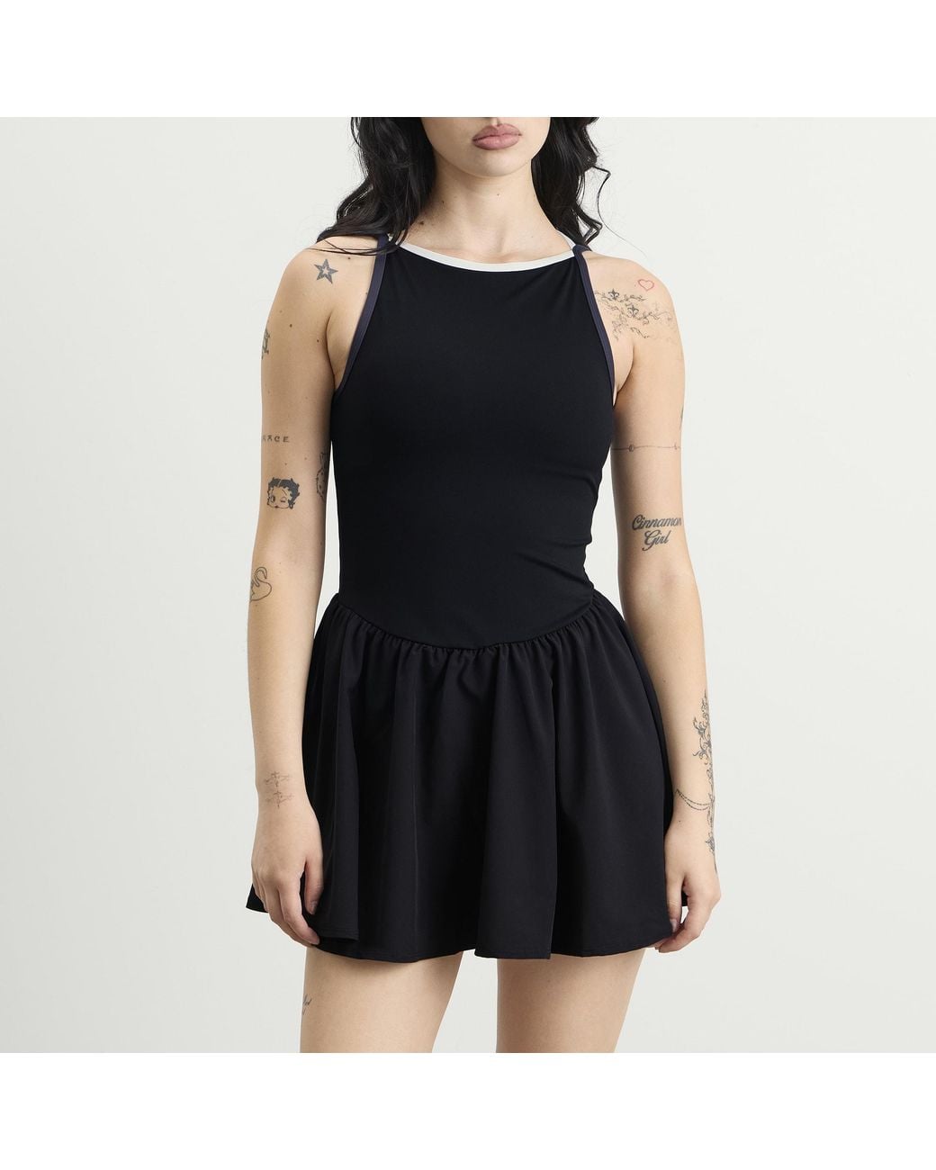 Tala Black Skinluxe Boat Neck Active Dress