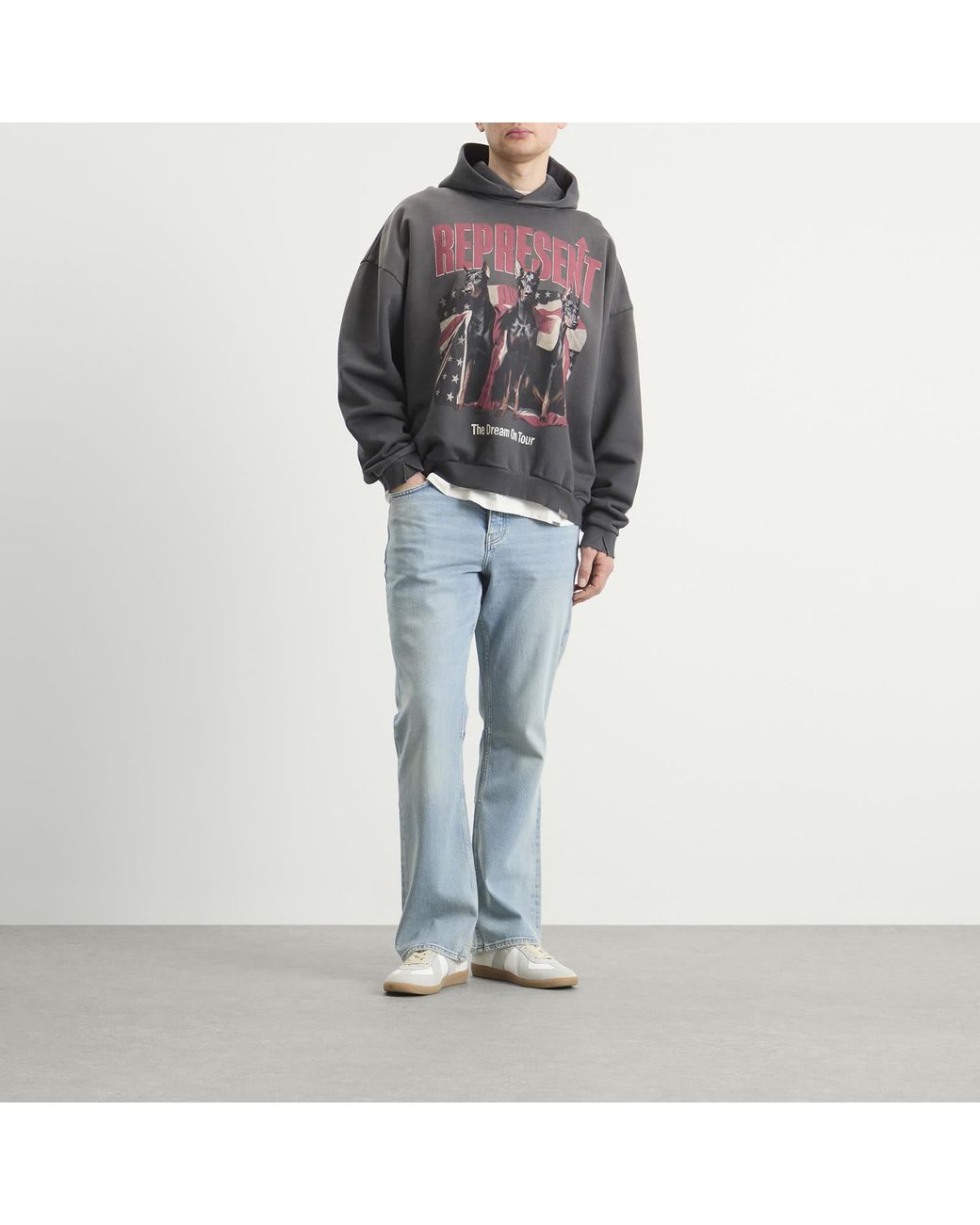 Represent Gray The American Dream Tour Hoodie for men