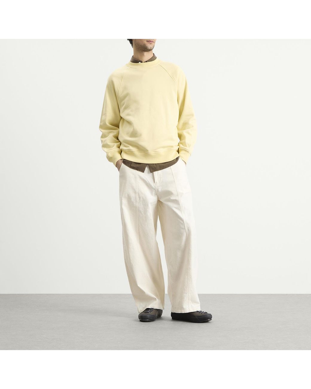 Kaptain Sunshine Yellow Suvin Crewneck Sweatshirt for men