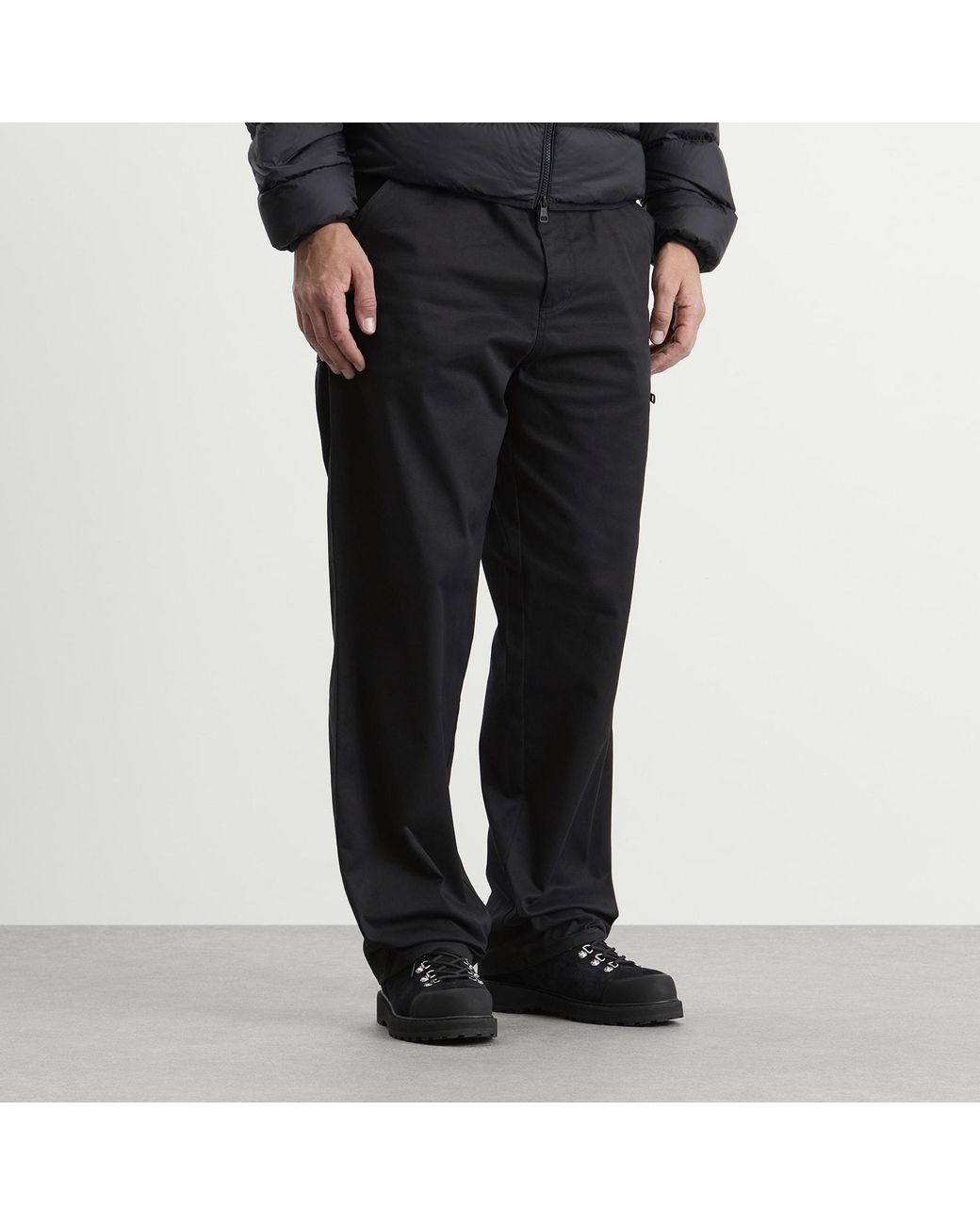 Moncler Blue Gabardine Cotton Trousers for men