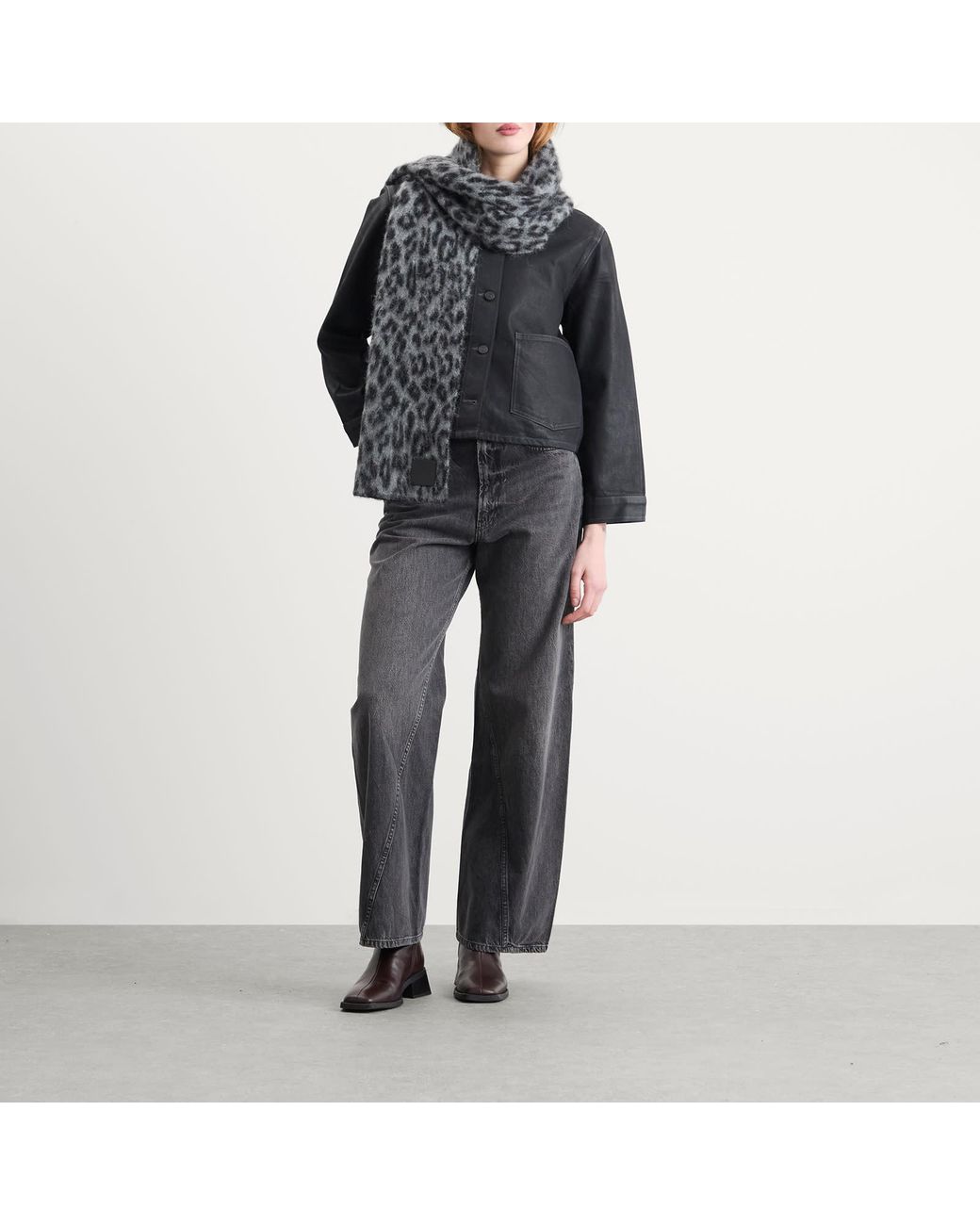 Anine Bing Gray Hannah Scarf