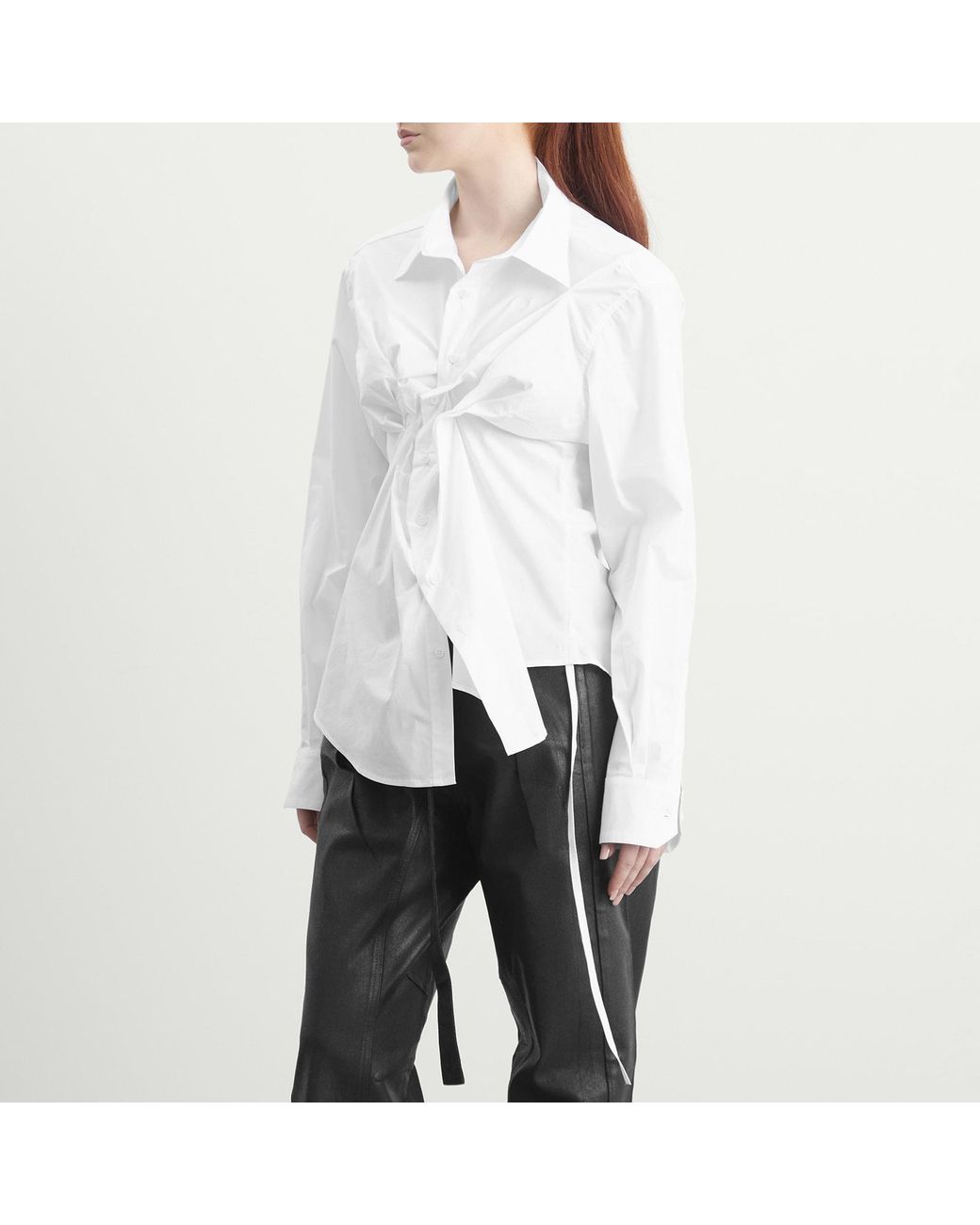OTTOLINGER White Twisted-Pleat Tailored Shirt