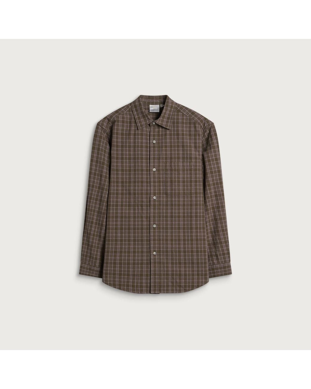 Gramicci Brown Heavyweight Checkered Shirt for men