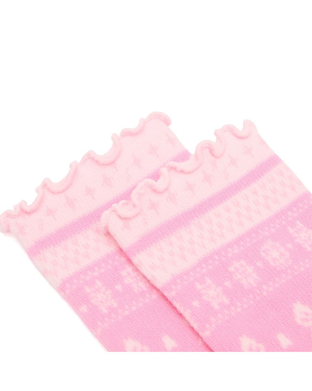 Skims Pink Plush Pointelle Socks