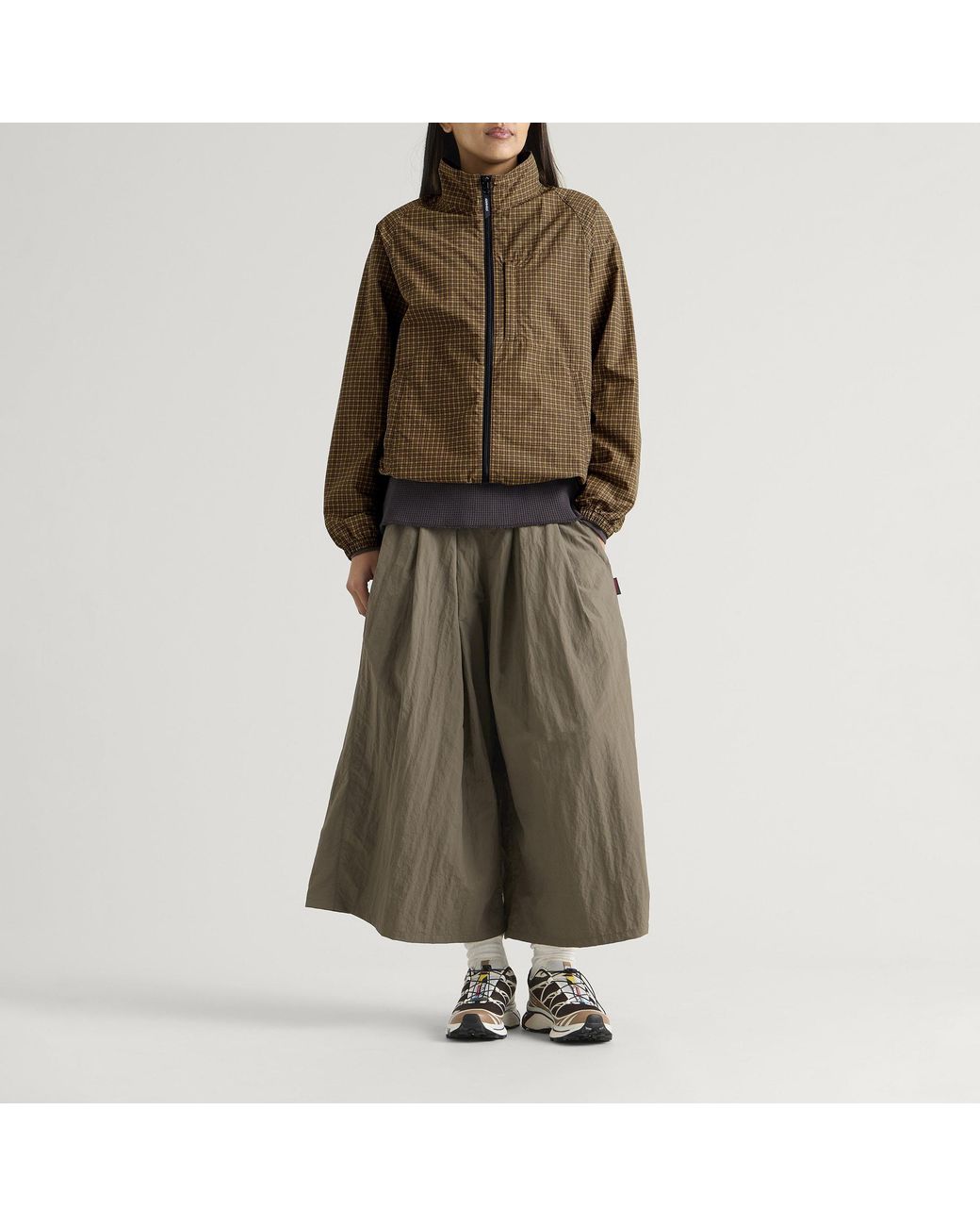 Gramicci Green Mini Check Nylon Jacket
