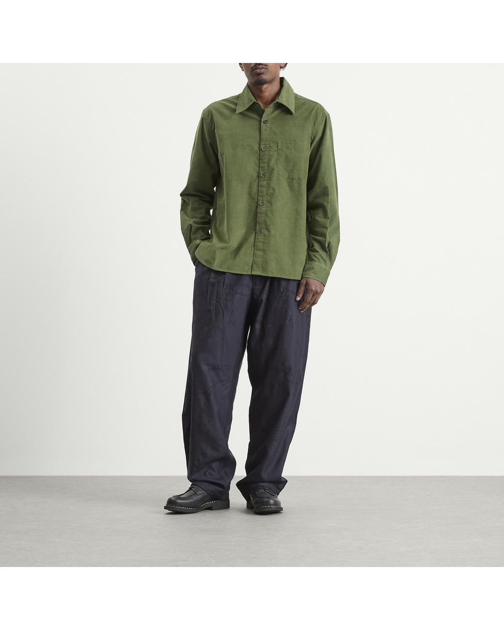 Kardo Blue Antonio Double Pleat Trousers for men