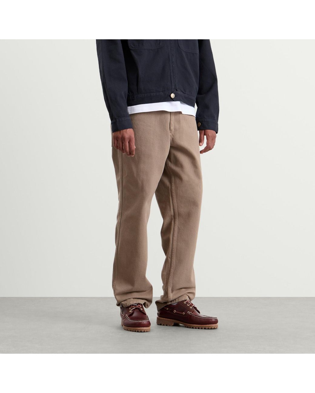 Palmes Brown Coarse Trousers for men