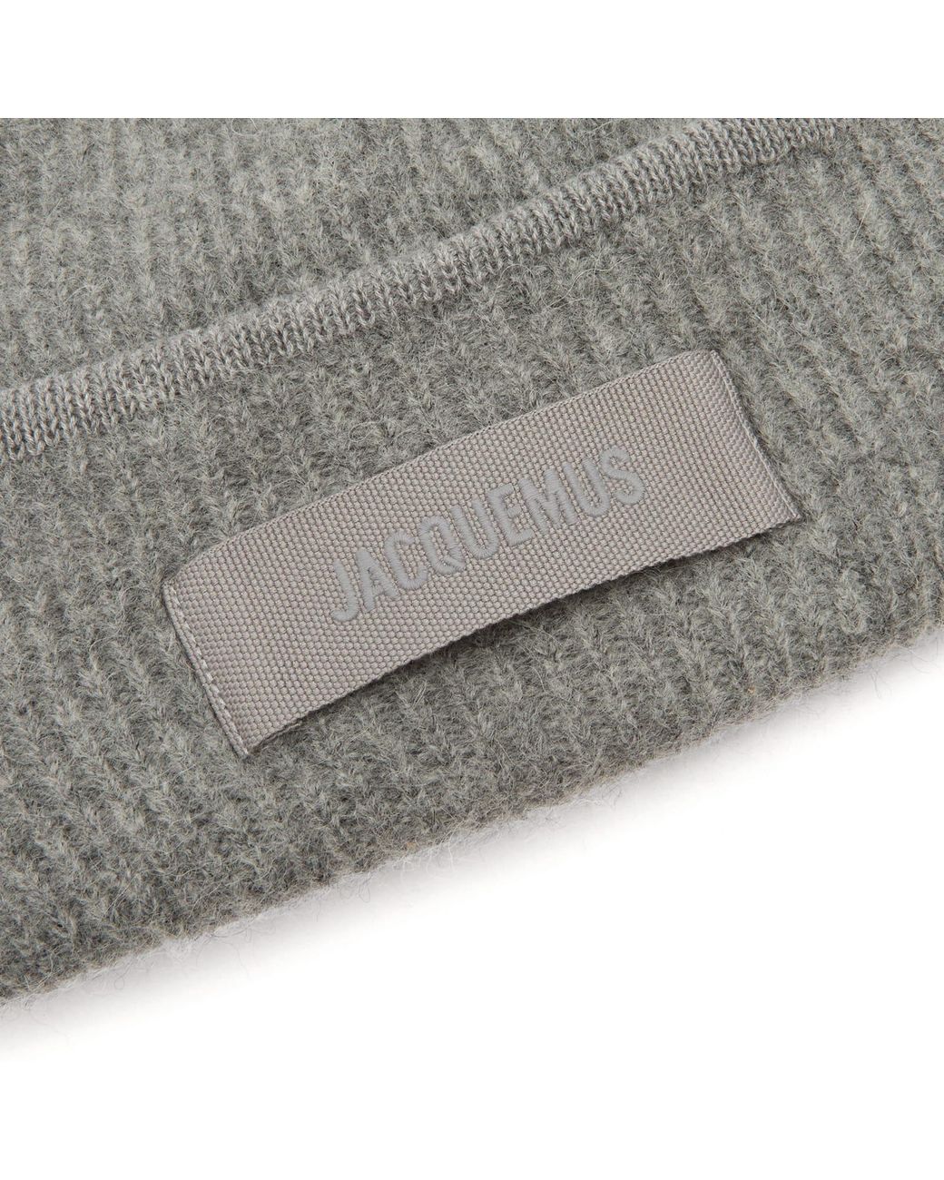 Jacquemus Gray Grosgrain Beanie for men