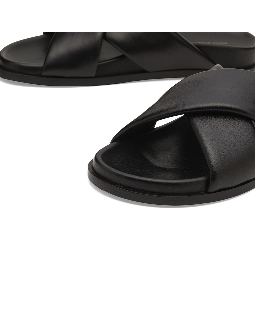 Anine Bing Black Emi Slides