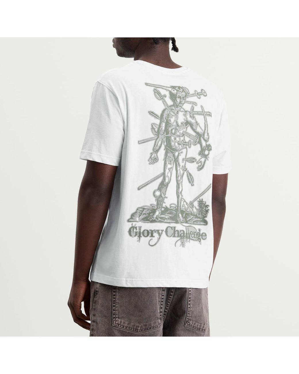 Dime White Challenged T-Shirt for men