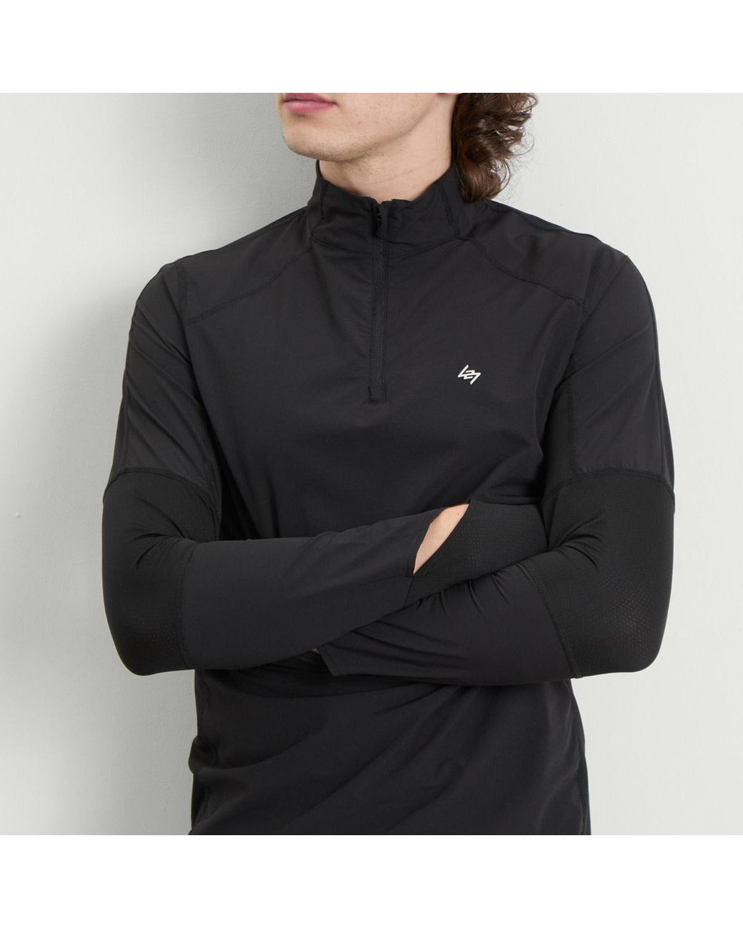 REPRESENT 247 Black Run Quarter Zip for men