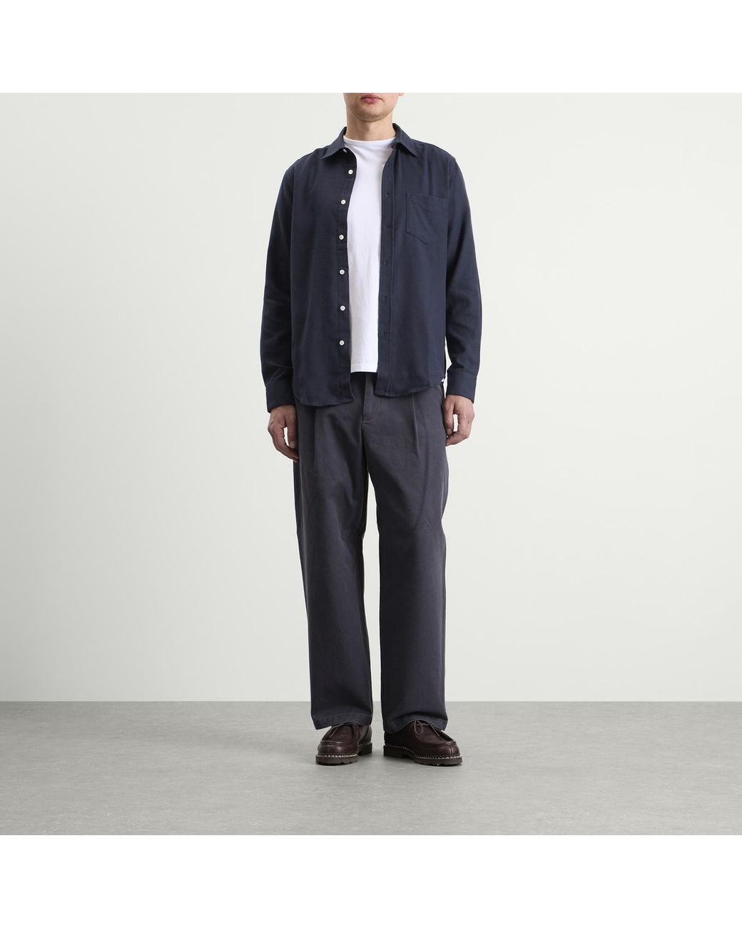 Portuguese Flannel Blue Teca Flannel Shirt for men