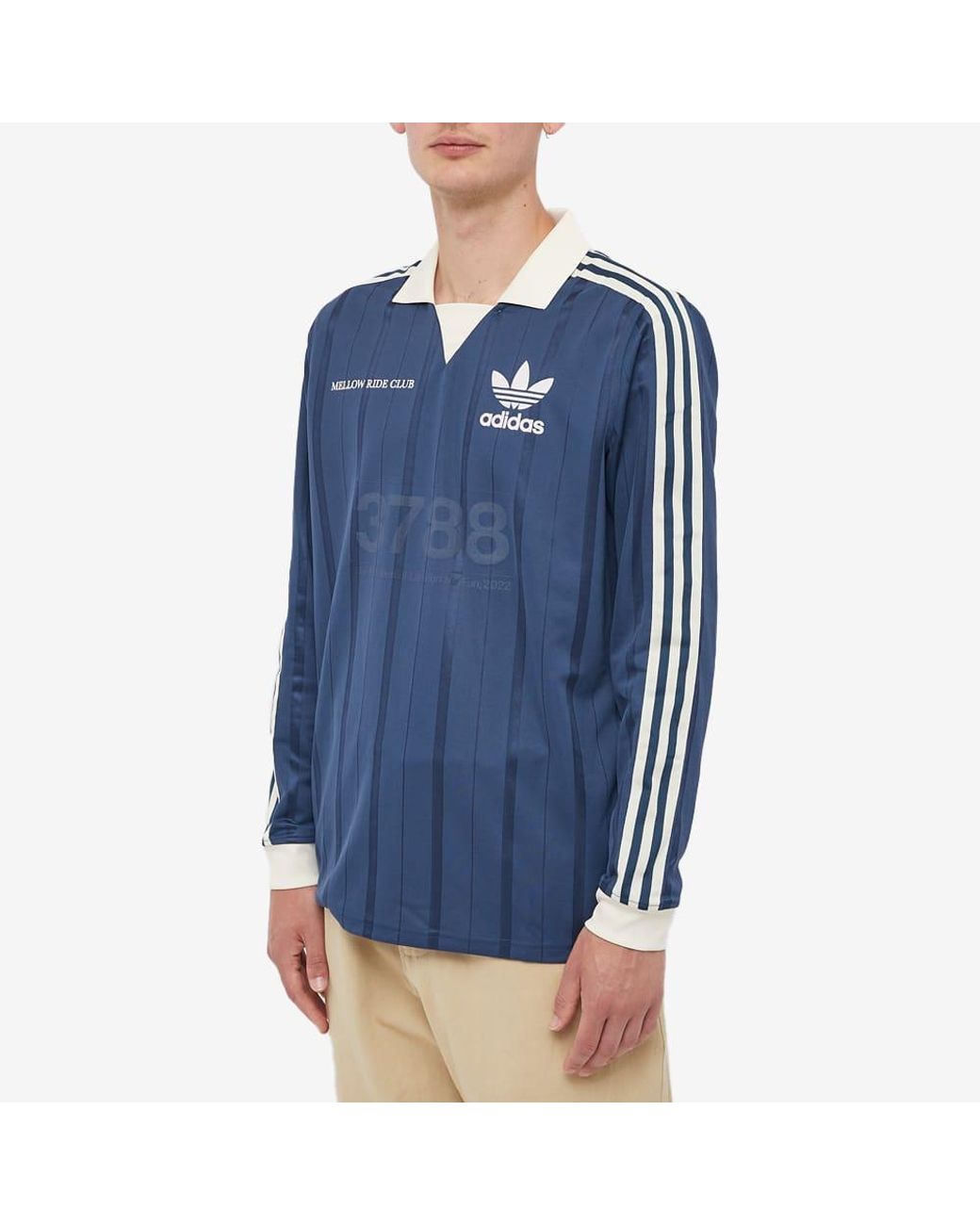 adidas Long Sleeve Mellow Ride Club T-shirt in Blue for Men adidas Long Sleeve Mellow Ride Club T-shirt in Blue for Men