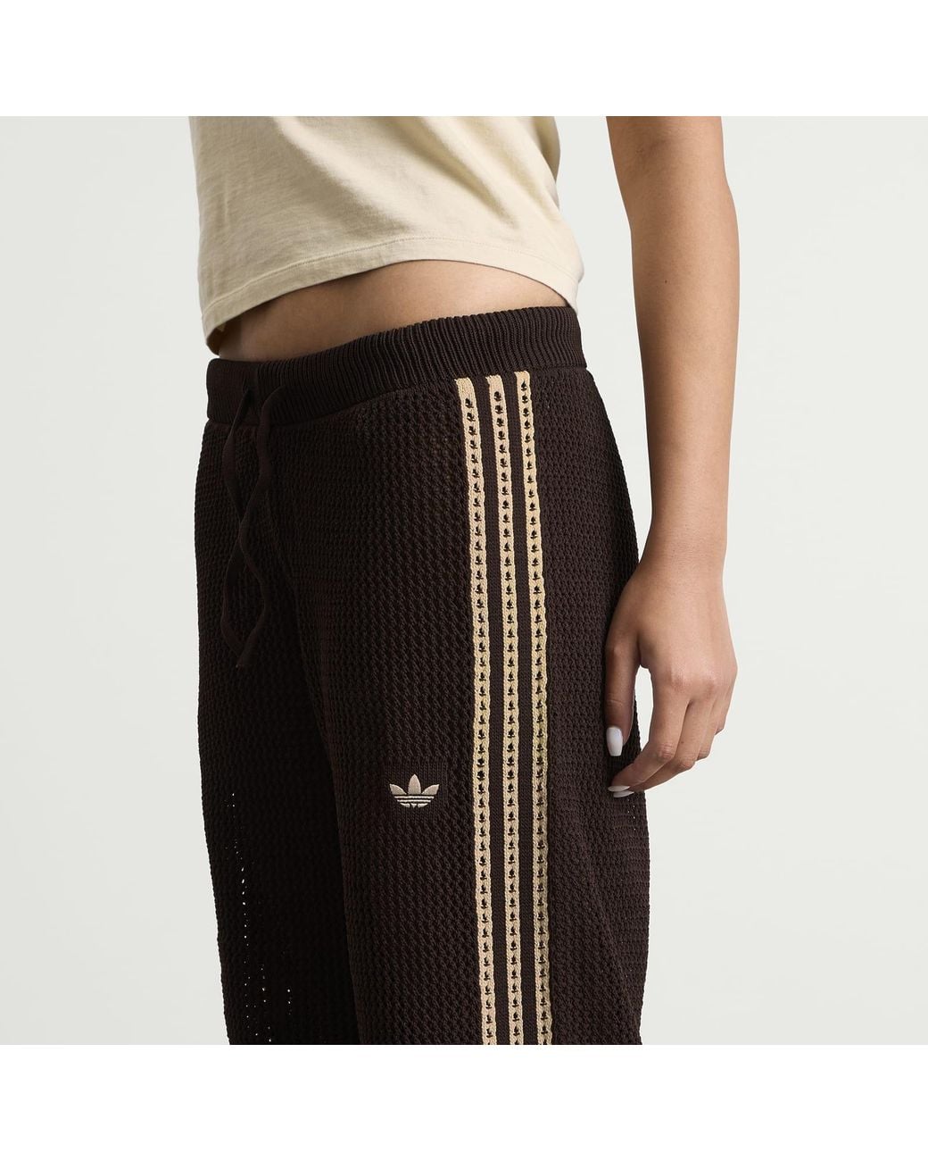 Adidas Black Crochet Track Pants