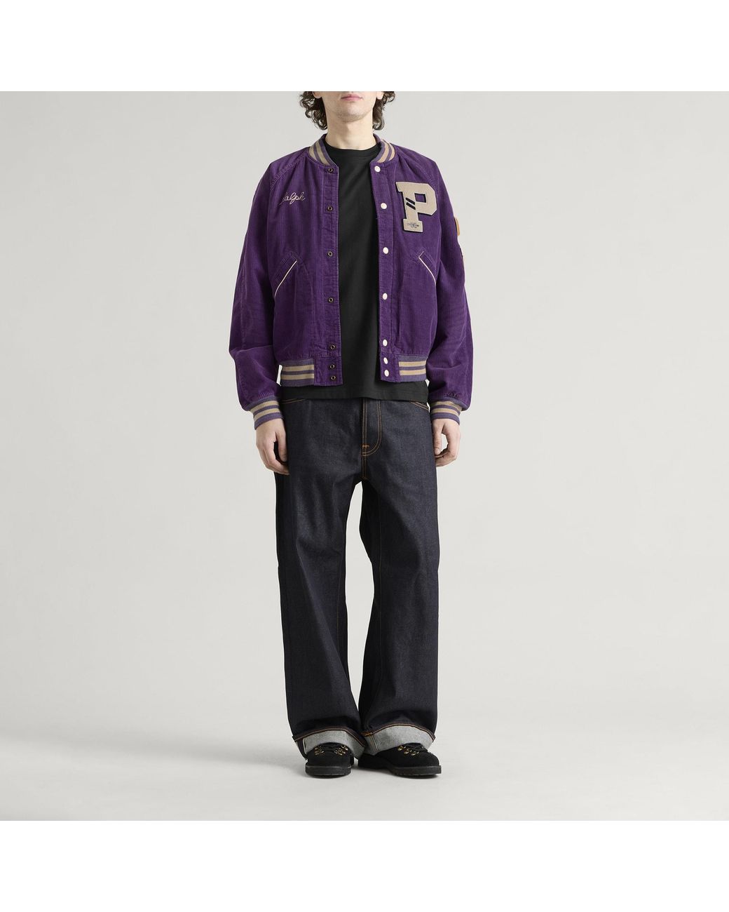 Polo Ralph Lauren Purple Corduroy Bomber Jacket for men