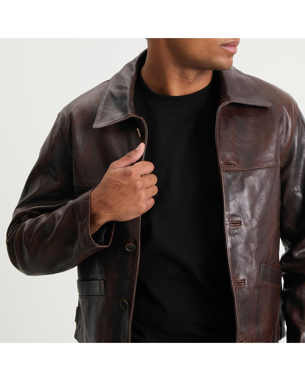 ジャケット・アウター HEAVY LAMB LEATHER ZIPBLOUSON DARKBROWN HEAVY LAMB LEATHER ZIP BLOUSON #DARK BROWN [A24AB01LA] - ciacura