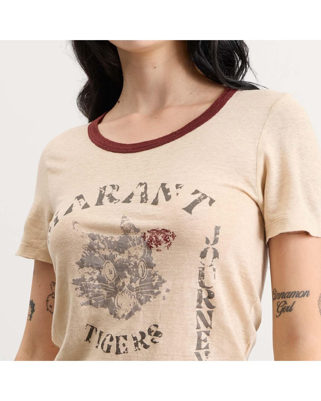 Isabel Marant Natural Étoile Kiliann Logo T-Shirt