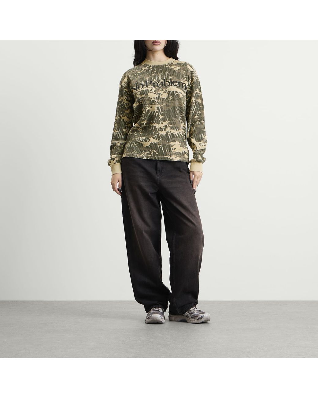 No Problemo Green Forest Waffle Ls T-Shirt