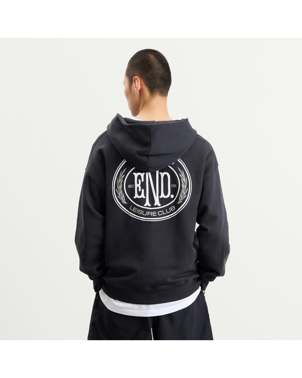 END. Black Leisure Pullover Hoodie