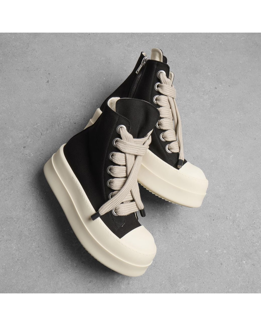 Rick Owens Black Mega Jumbolace Sneaks for men