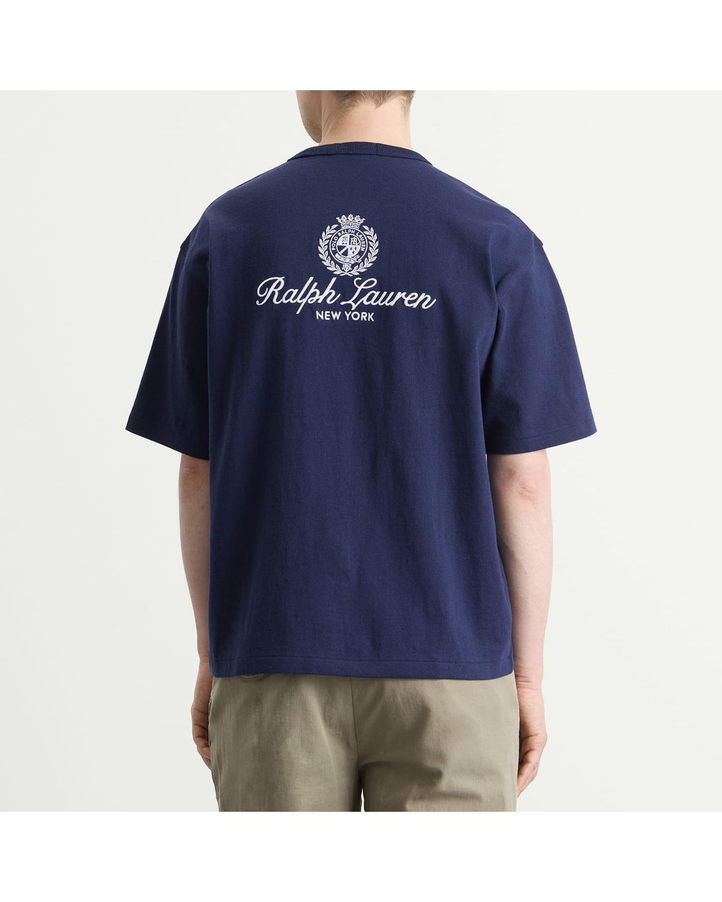 Polo Ralph Lauren Blue Crest Logo T-Shirt for men