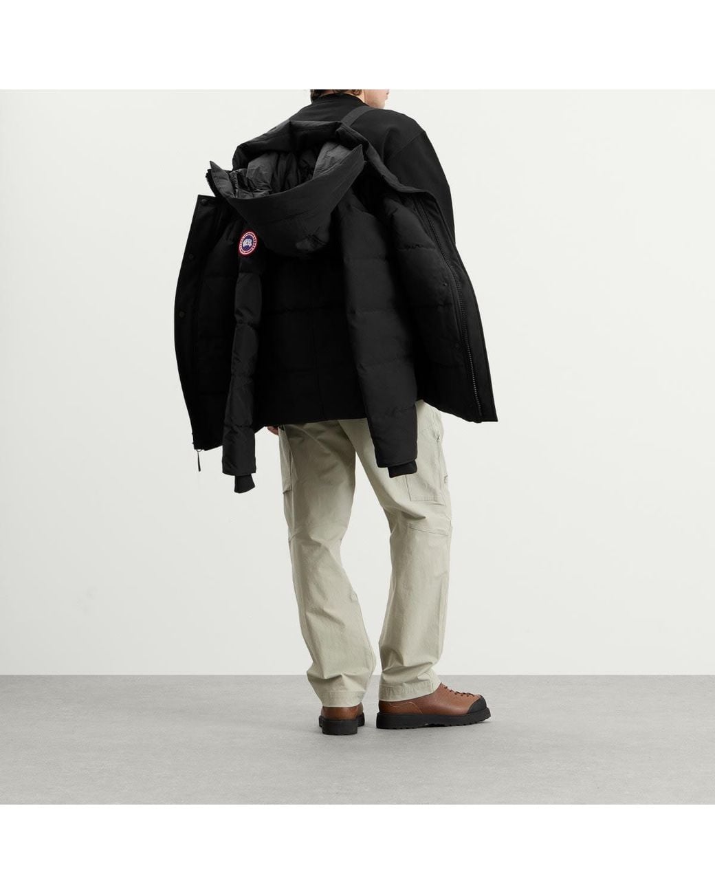 Canada Goose Black Wyndham Parka Classic Disc Jacket for men