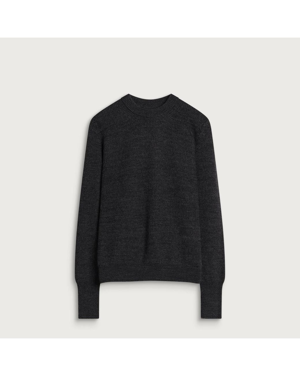 Norse Projects Black Henning Cotton Wool Rib Sweater for men