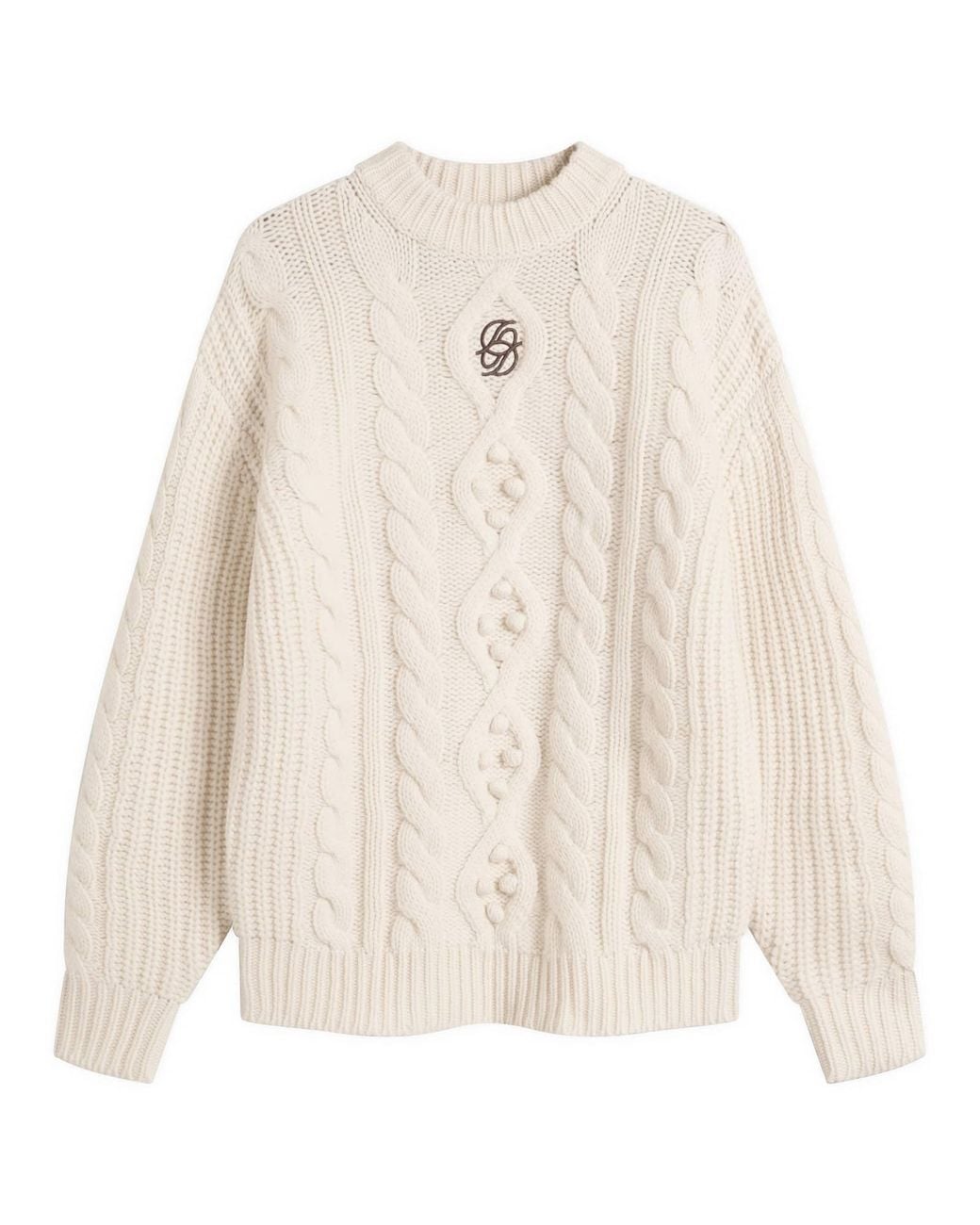 Knited Rope End Drole de Monsieur Cable Knit Jumper in Natural for Men | Lyst