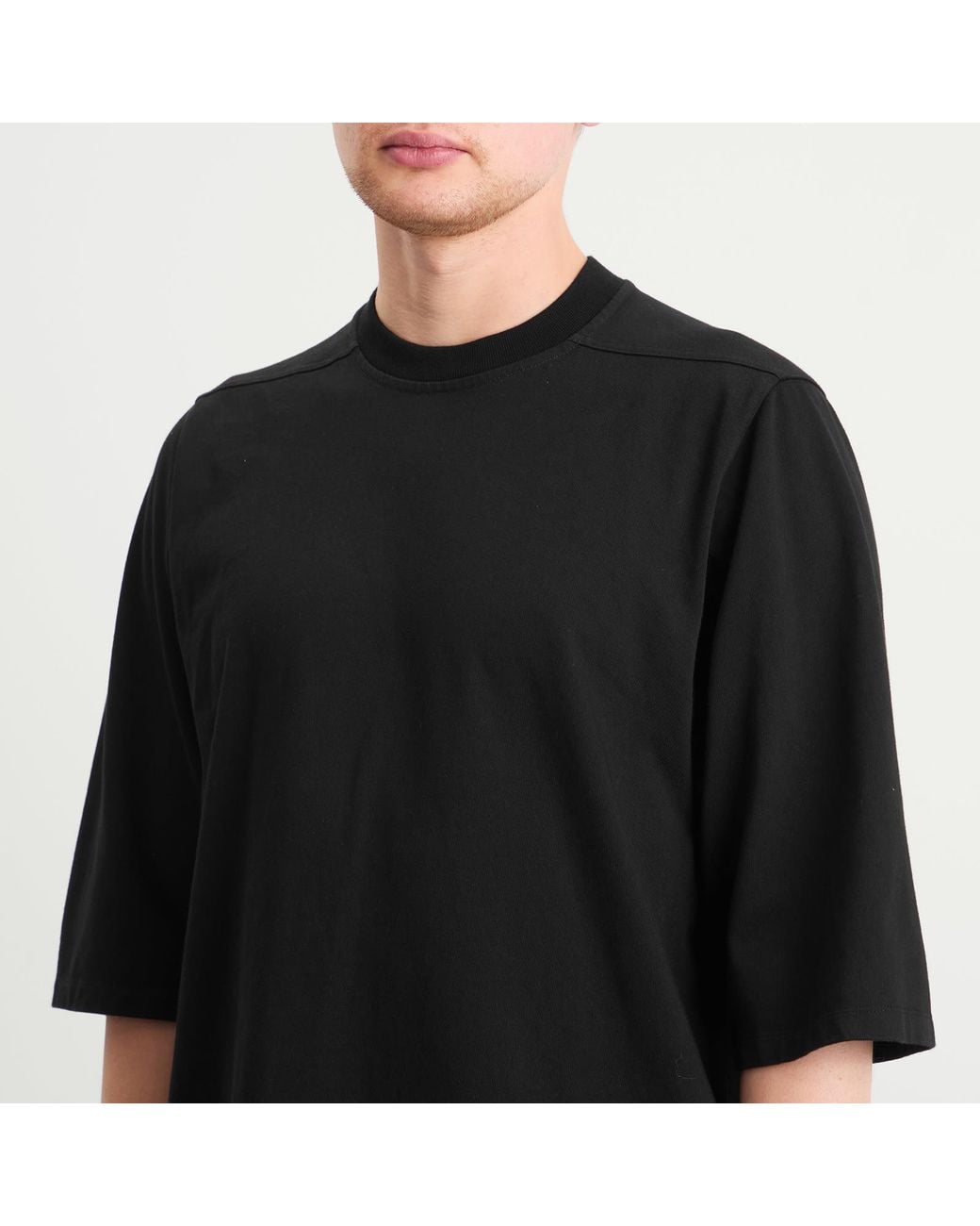 Rick Owens Black Jumbo Tee for men