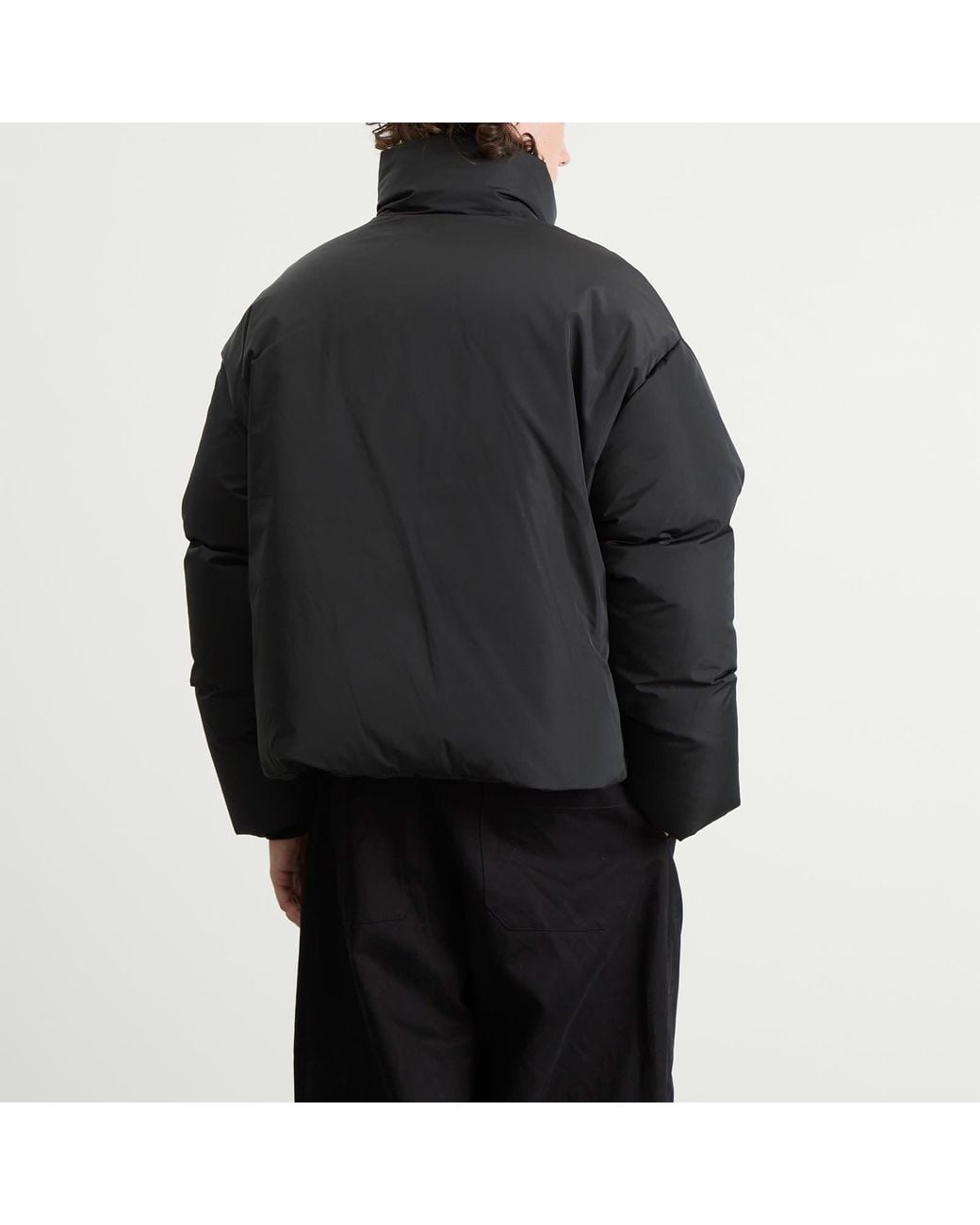 AMI Black Technical Taffetas Adc Down Jacket for men
