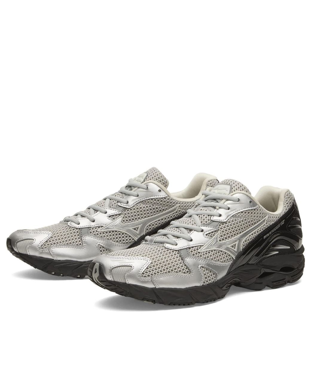 Mesh Rider Logo Mizuno Wave Rider 10 Sneakers in White for Men | Lyst