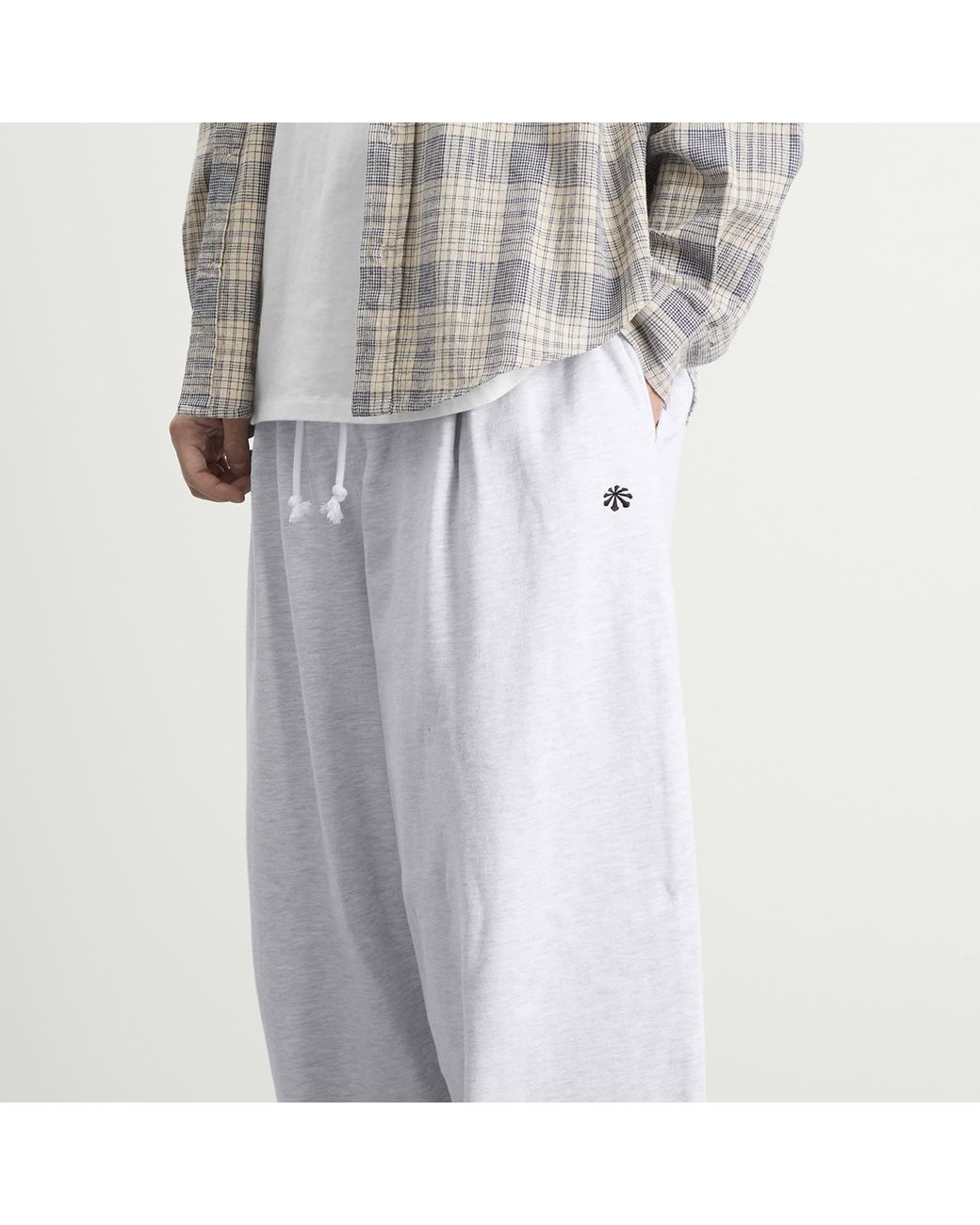 ANGLAN White Steady Sweat Balloon Pants for men