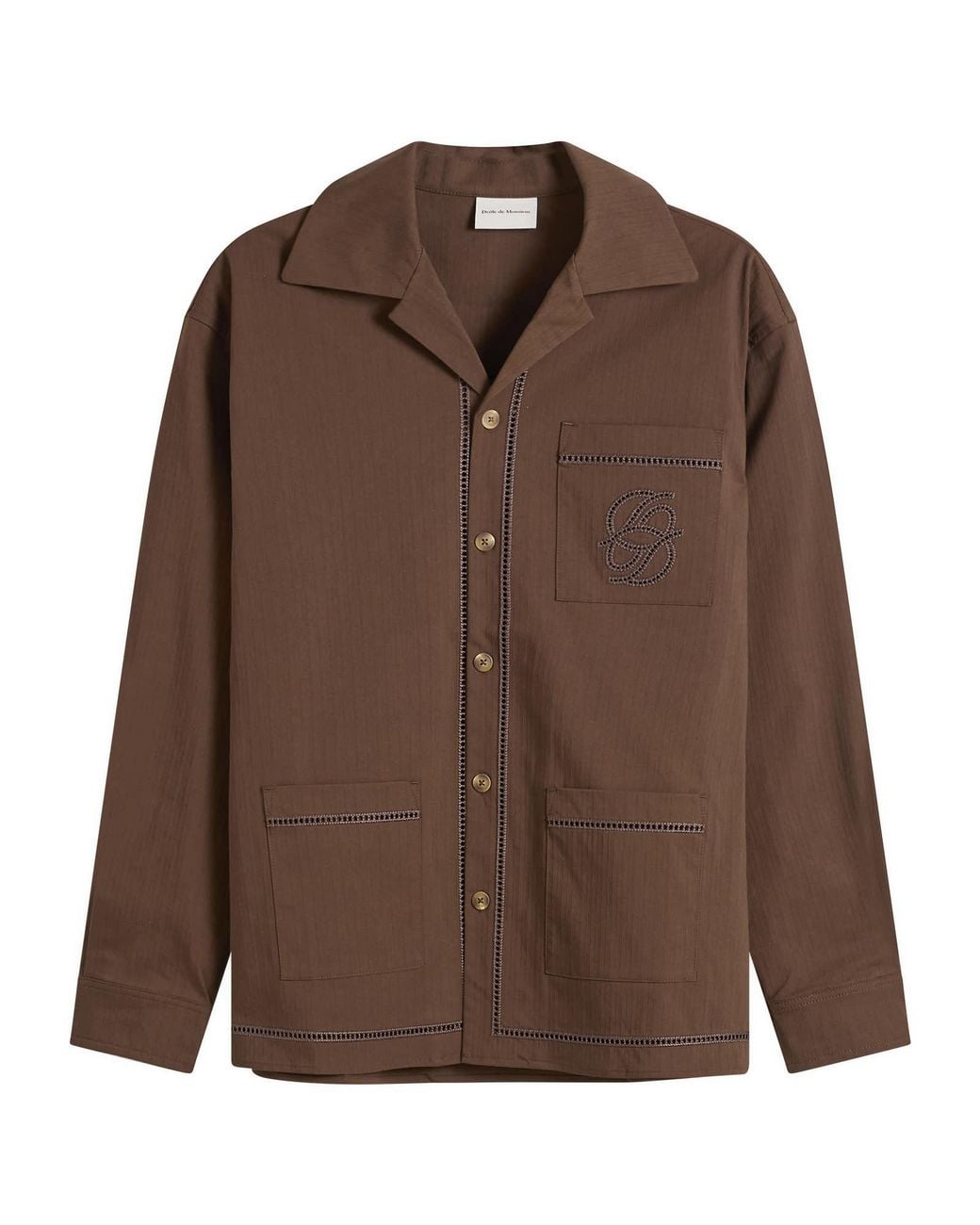 Drole de Monsieur Brown Ladder Shirt for men