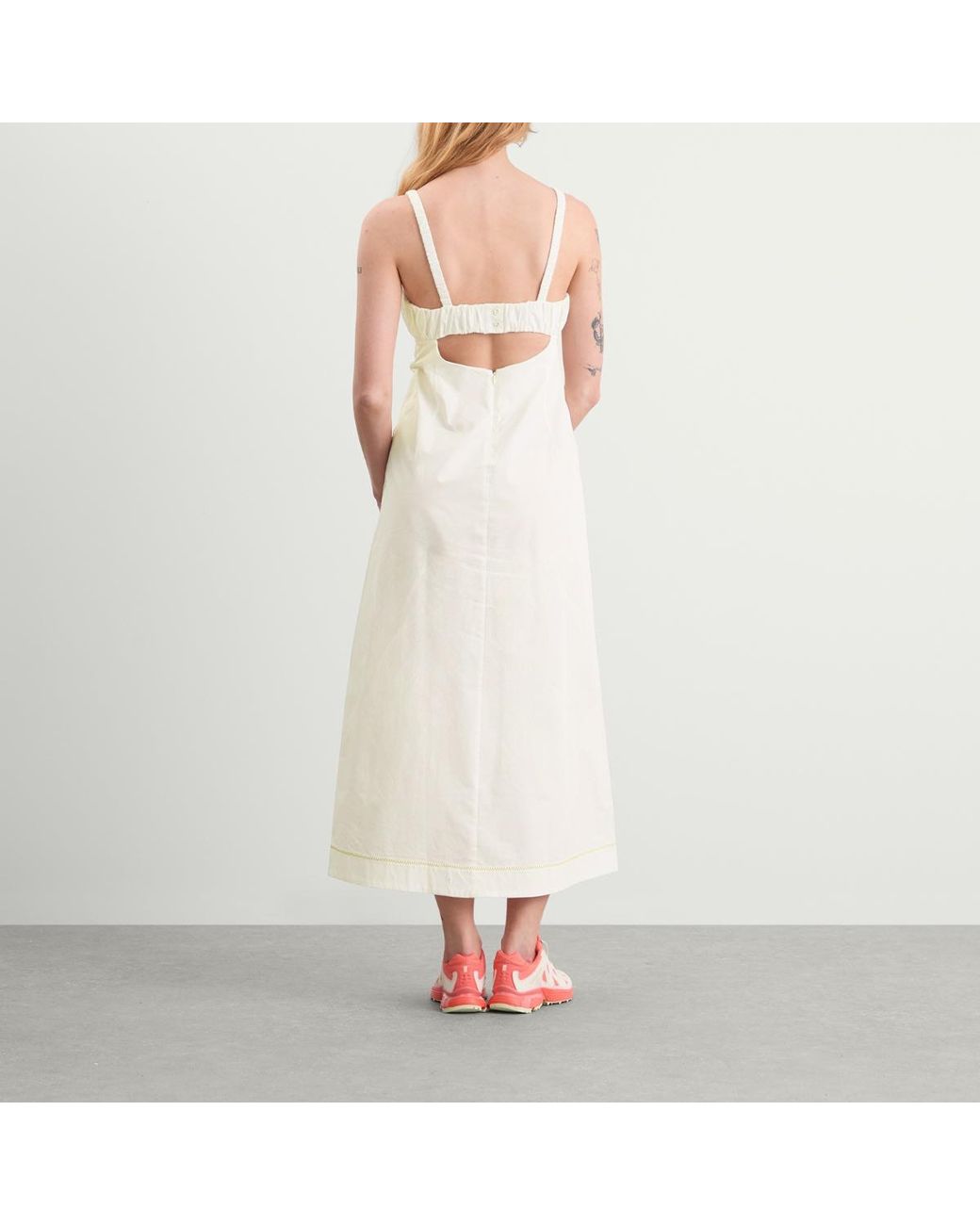 ALÉMAIS White Katerina Midi Dress