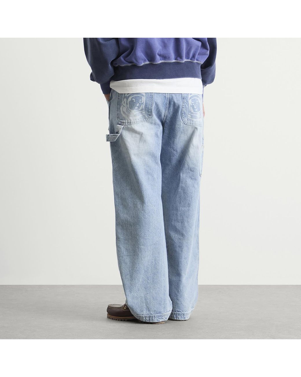 BBCICECREAM Blue Diamonds & Dollars Denim Pant for men