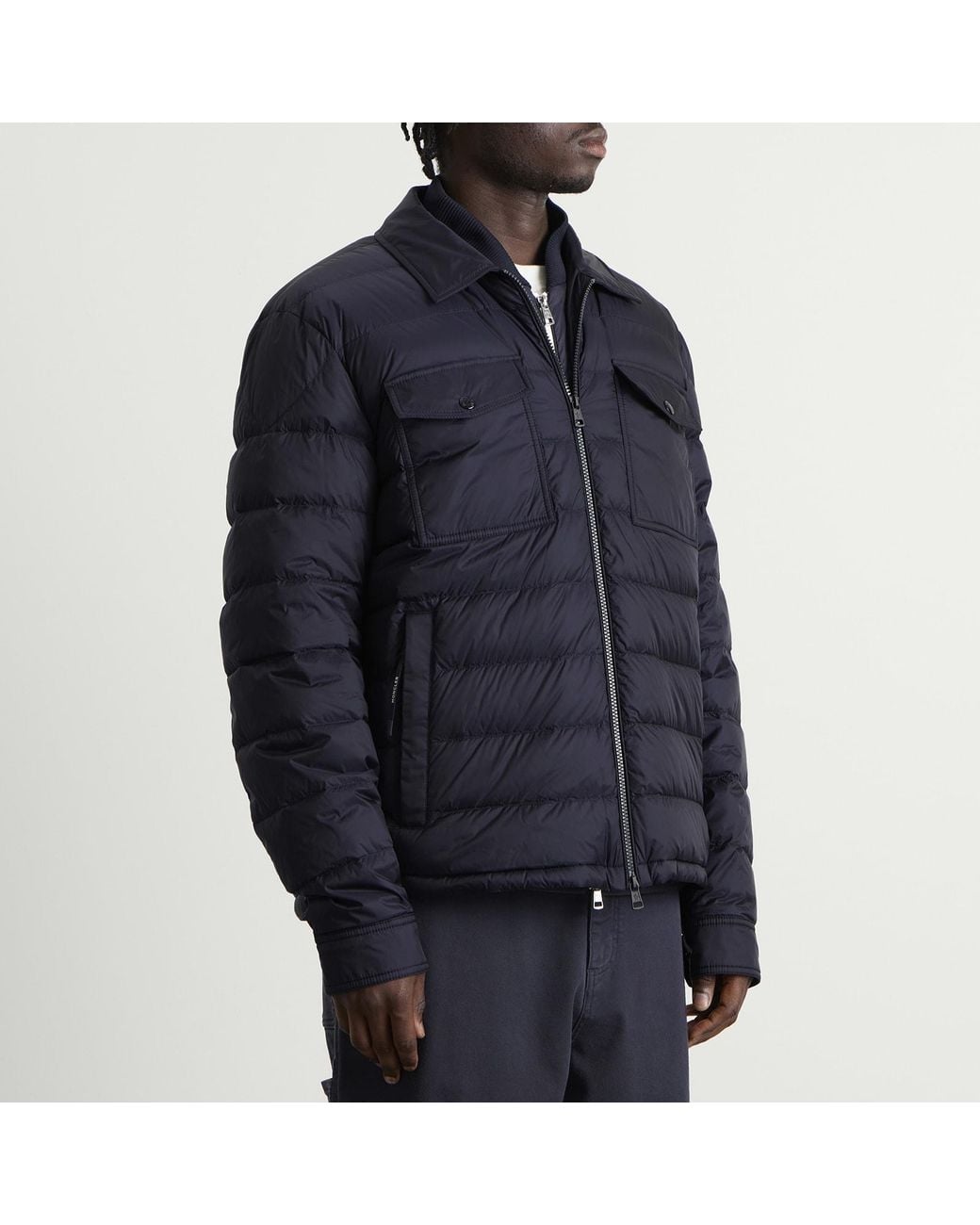 Moncler Blue Vydori Shirt Jacket & Gilet Set for men