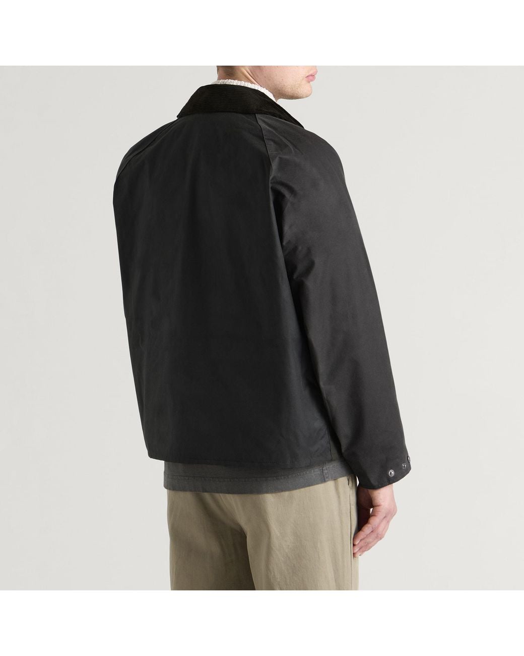 Barbour Black Patchwork Transport Wax Jacket for men